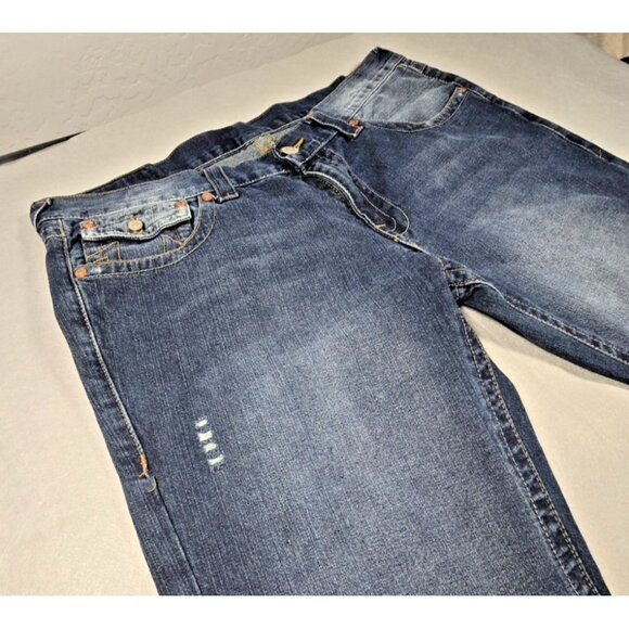 RARE VINTAGE TRUE RELIGION JOEY JEANS MEN'S 38x32 SAMURAI EMBROIDERED Y2K USA - Picture 6 of 16